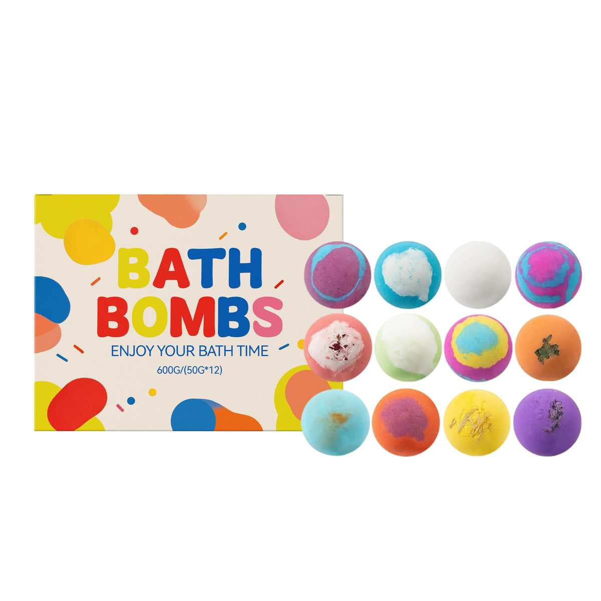 1/4/6/12pcs Bath Bombs Set with Surprise Toys Inside Natural Organic Bubble Bath Fizzies Balls Gift for Holiday Gift Set
