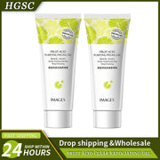 Fruit Acid Peeling Gel Facial Cleansing Exfoliating Peeling Scrub Cream Deep Clean Moisturizing Blackhead Removal Face Cleanser