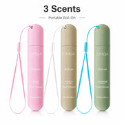 3pcs Portable Roll On Perfume Set 16ml Fresh Body Fragrance for Women Travel Size Long Lasting Scent Rose Peach Jasmine