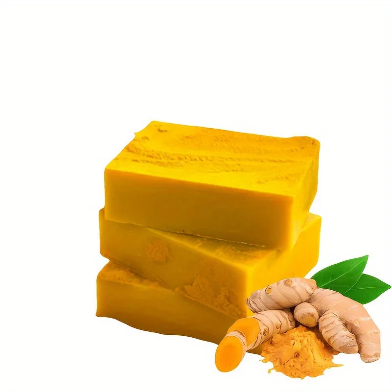 1/2/4/6Pcs Turmeric Kojic Acid Handmade Soap Scrub for Exfoliation, Moisturizing, Deep Cleansing, Spot Removal, Acne Removal