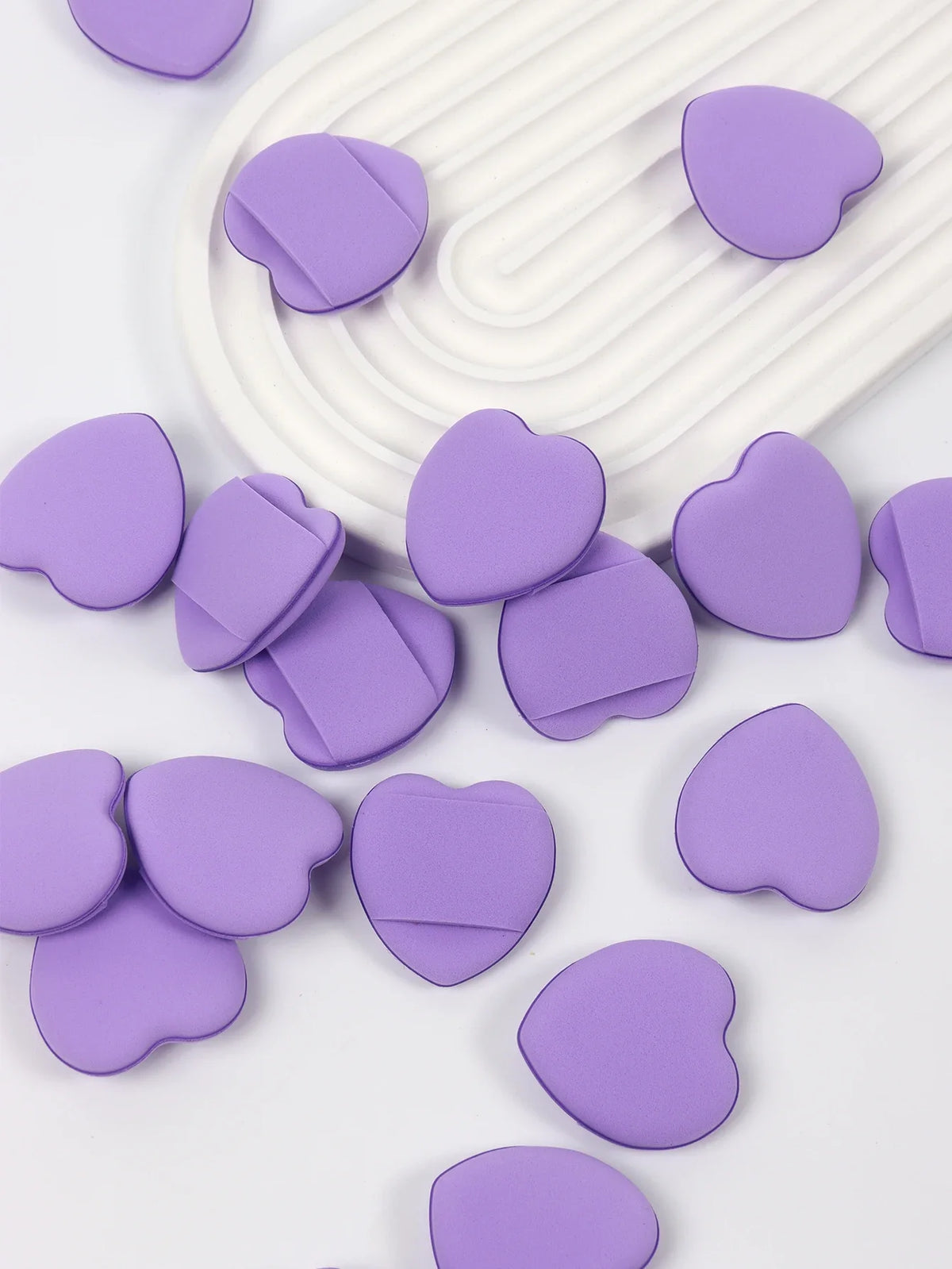 50 Mini Finger Cushion Puffs – Latex-Free Mixed Sponge & Air Cushion Powder Puff for Liquid Foundation Makeup