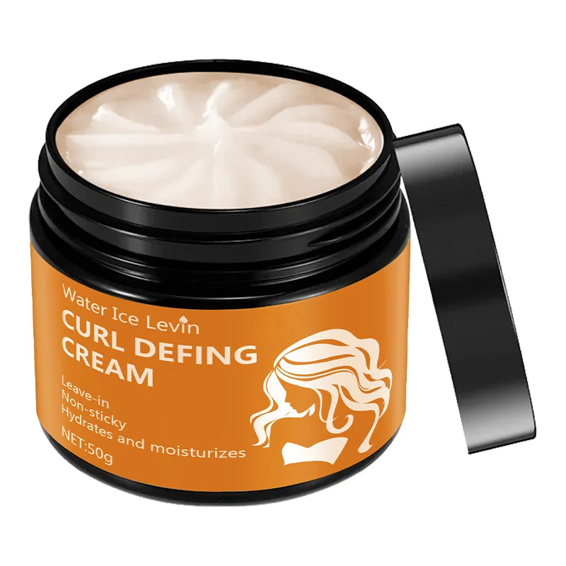 50g Black Castor Oil Curl Styling Cream - Moisturizing hair styling cream for normal hair, suitable for men and women, with an easy-to-use and portable plant-based formula