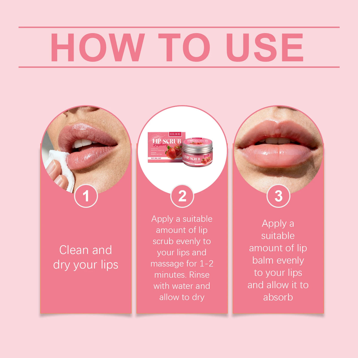 Strawberry Lip Scrub Exfoliating Preventing Drying Cracking Remove Dead Skin Improve Dullness Moisturizing Brightening Lip Care