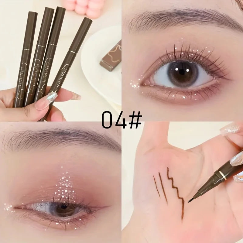 Liquid Eyeliner 0.01mm Super Slim Waterproof Quick Dry Long Lasting Color No Smudging Eyeliner Pencil