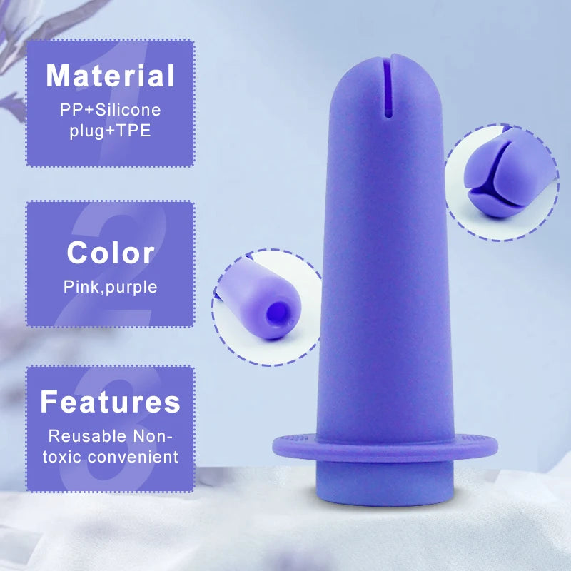 Disc/Cup Applicator Reusable Portable Medical Plastic Grade Booster Personal Hygiene Product Tampon Applicator
