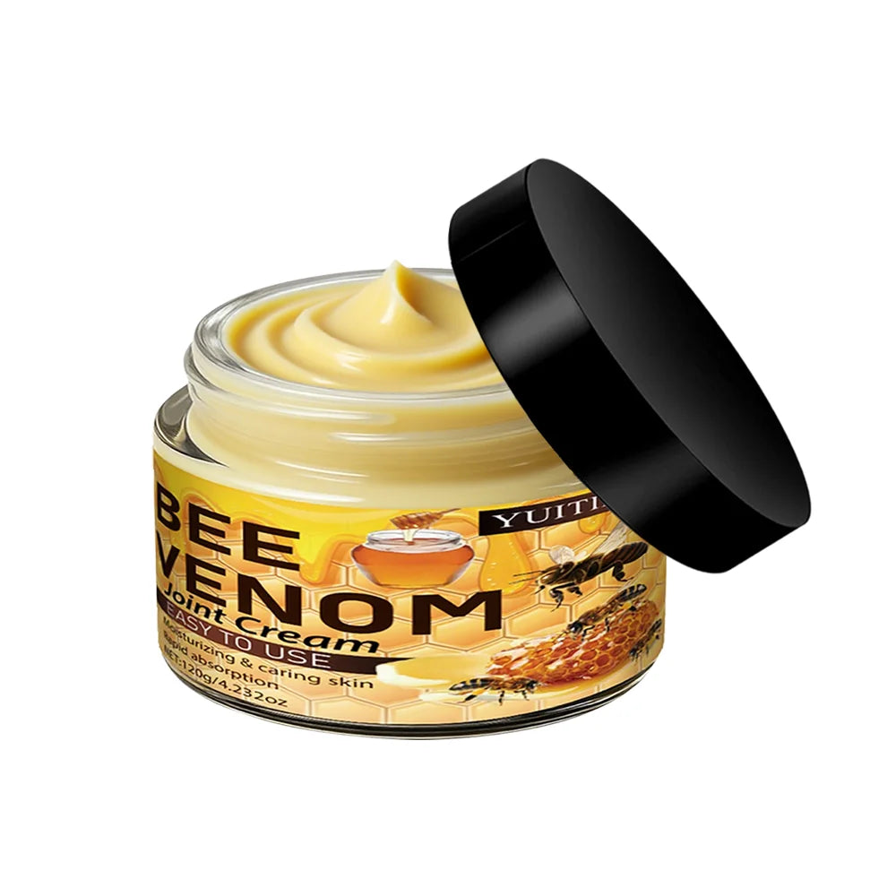 Bee Venom Joint Cream 120g - Moisturizes & Cares for All Joints & Skin, Light, Fast Absorption & Non-Sticky, Multi-Part Use
