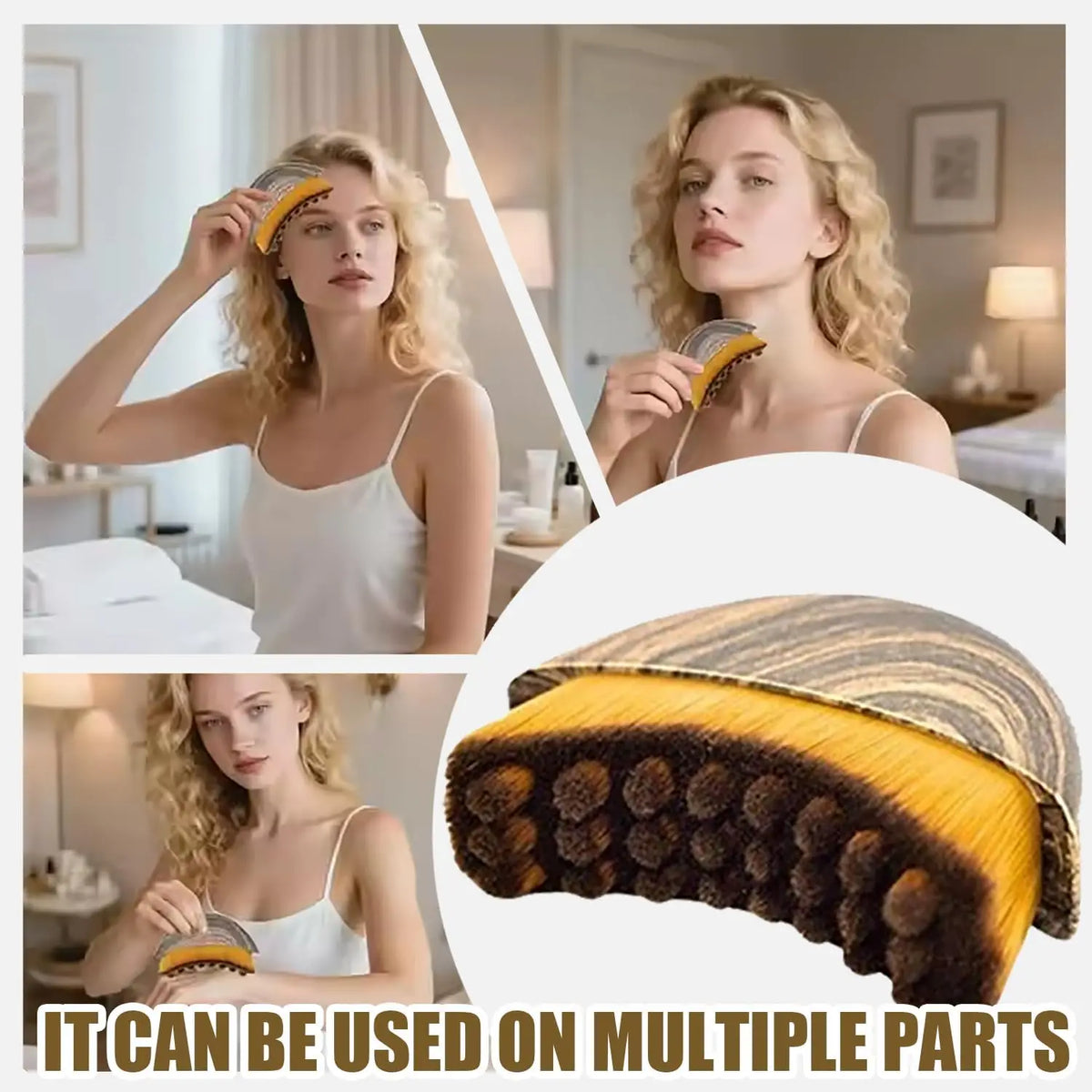 1/2 Pcs Lymphatic Contour Face Brush Dry Brushing Drainage Massager Gentle Exfoliation Chin Jawline Sculpting Skin Tightening