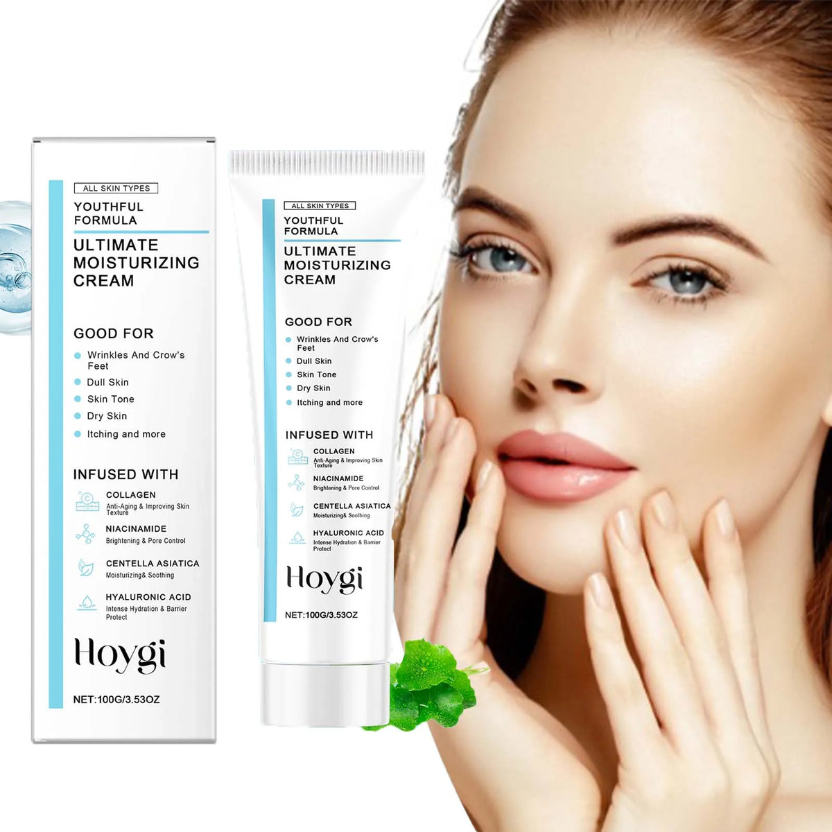 Centella Moisturizing Cream Hyaluronic Acid Daily Nourishing Cream Strengthen Barrier Rejuvenation Oil Control Brighten Skin Car