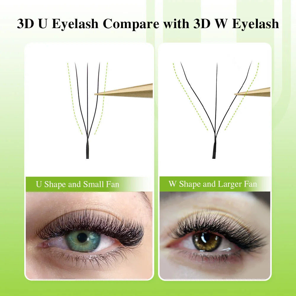 NAGARAKU U-Shaped 3D 4D 5D Lashes Extensions Natural Soft U Lashes Premium Mink Brazilian Cilios Mink False Eyelashes