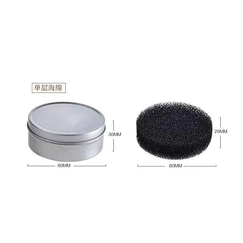 Makeup Brush Cleaner Sponge Cosmetic Brush Dry Wash Box Eyeshadow Color Powder Removal Activated Carbon Sponge Cleaning Case