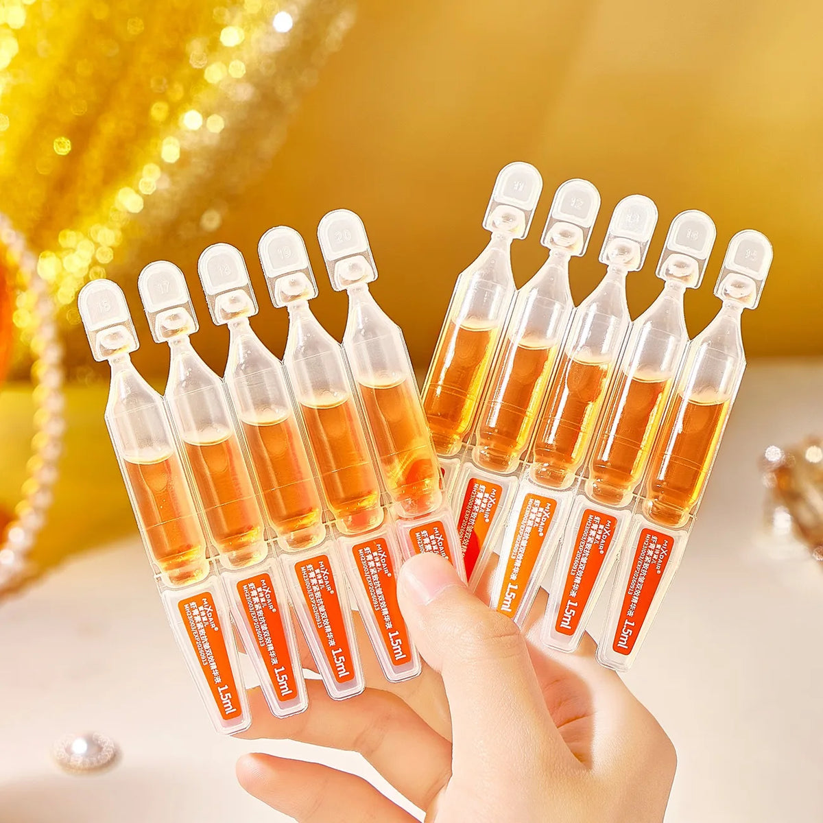 Anti Wrinkle Serum with Astaxanthin 30 Vials - Face Lifting & Firming Ampoules for All Skin Types - Skincare