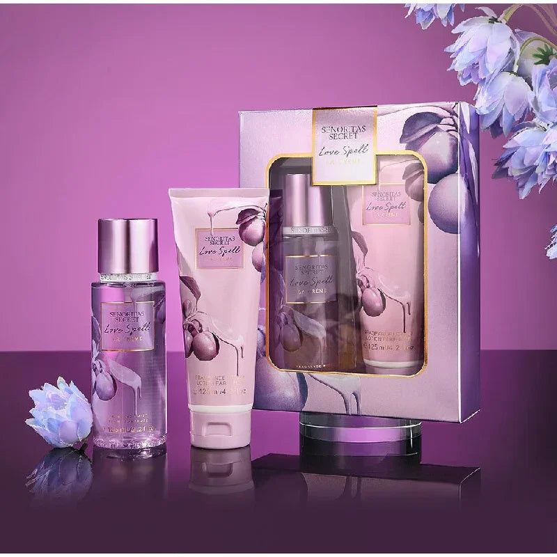 Perfume And Body Lotion Set,Luxury Floral Fruity Women Cream Vanilla Fragrance,Moisturizing Exfoliating,Fresh Sweet Body Spray
