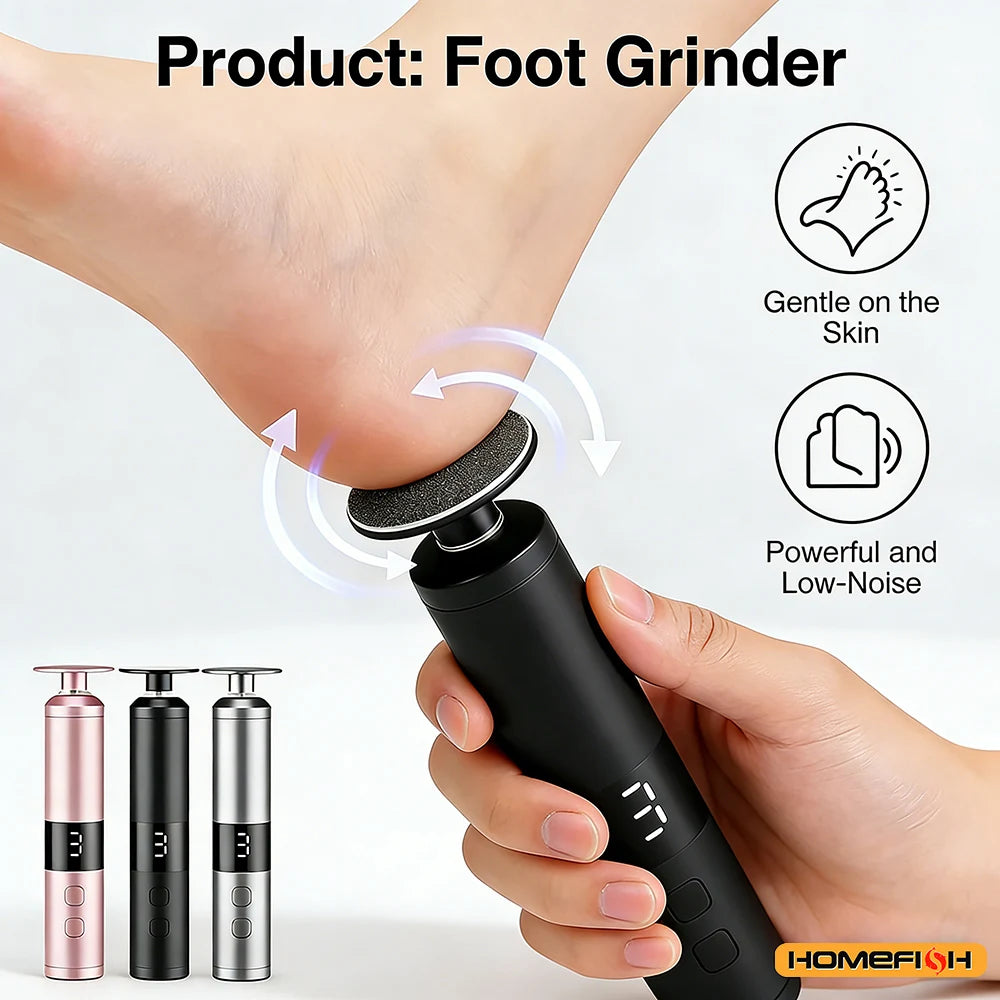 3-Speed LCD Electric Foot Callus Remover – Fast Charging, Hand & Foot Care Tool for Home Use