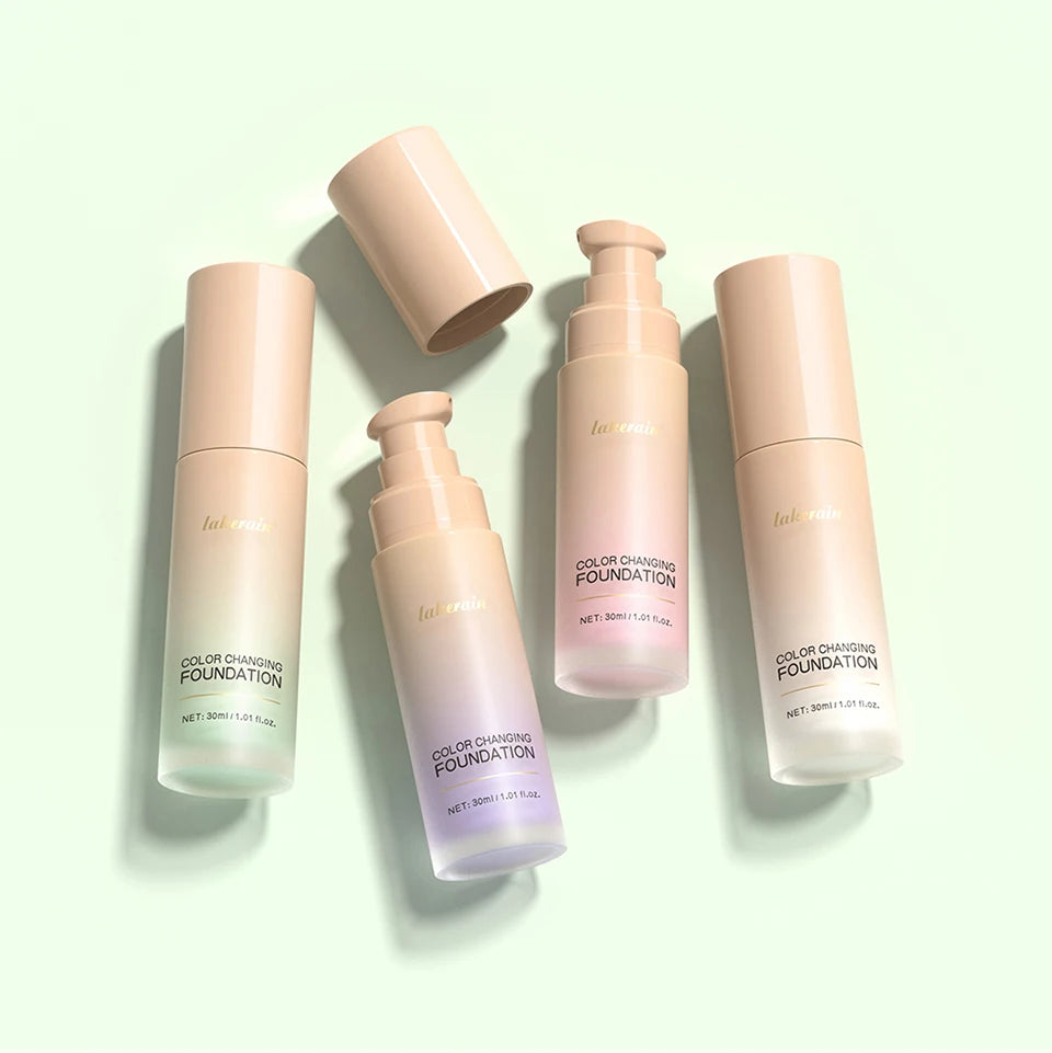 Color Changing Foundation 4 In 1 Moisturizer Longwearing Waterproof Concealer Even Skin Toning Sunscreen Spf 30 Whitening Makeup