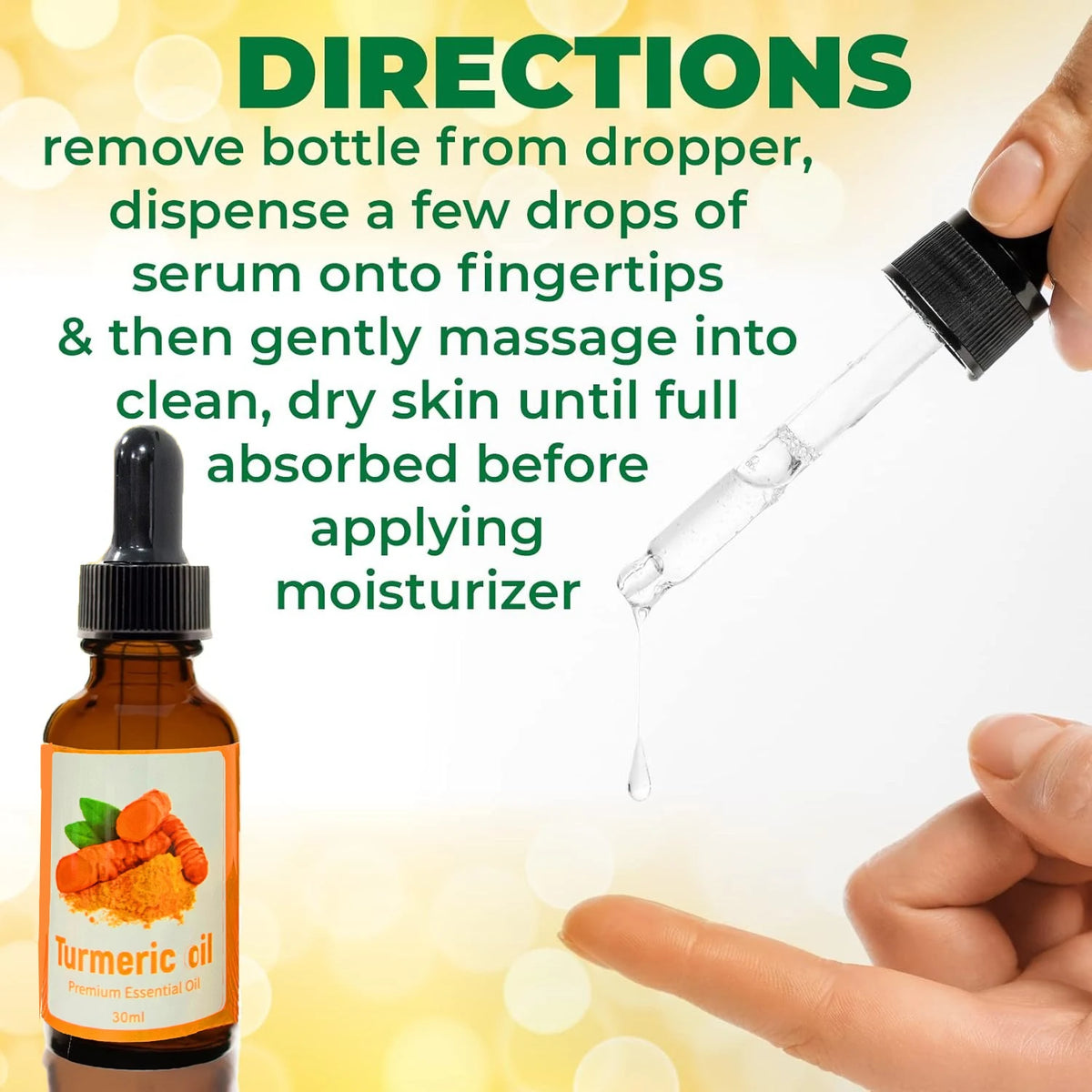 1PC Turmeric Serum for Dark Spots Corrector Serum for Face & Body, Anti Aging Facial Serum for Women Men, Reduces Hyperpigmentat