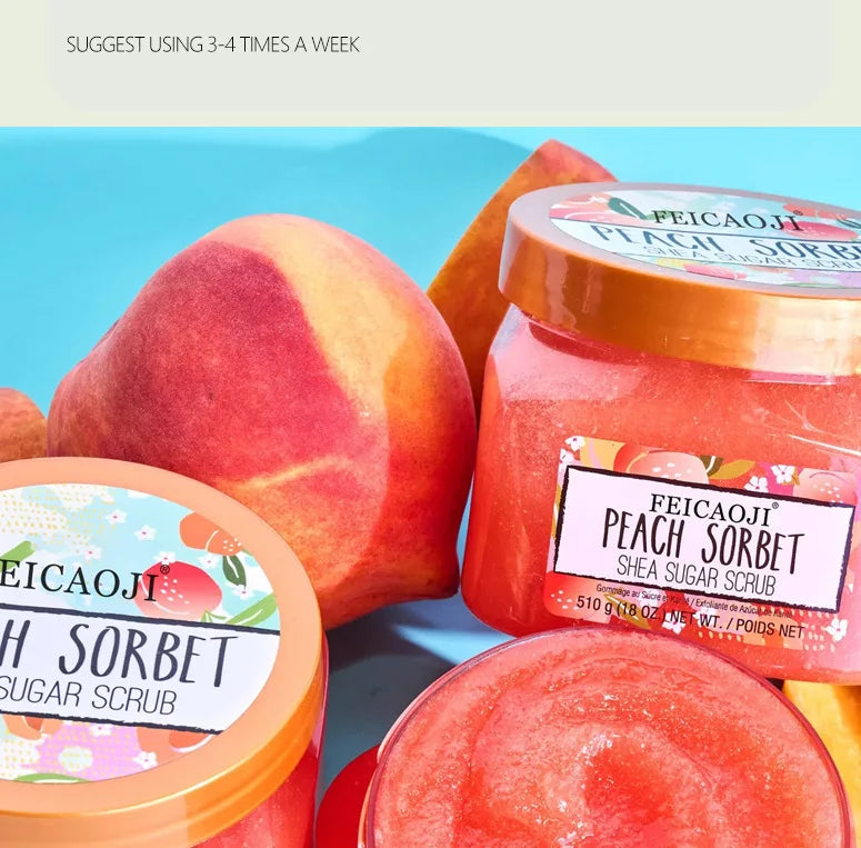 Shea Sugar Body Scrub Coconut Watermelon Rose Alpha Arbutin Hydrating And Exfoliating Scrub for Nourishing Includes Loofah Tool