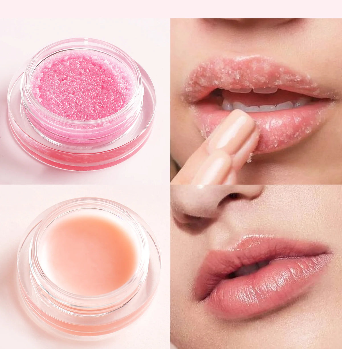 HANDAIYAN 2-in-1 Lip Exfoliator & Moisturizer Sugar Scrub Lip Repair Mask Lipbalm Double Lip Care Effected Lip Scrub Balm