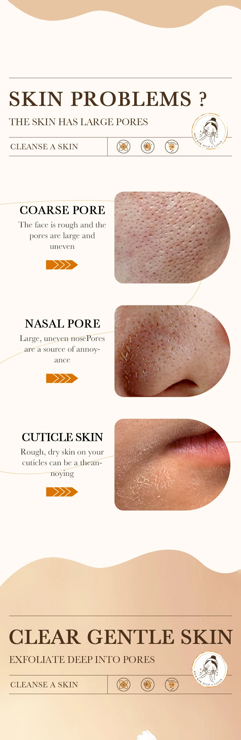 120ml BIOAOUA rice puree cleansing mousse, mild moisturizing, oil-controlling, pore-cleansing, exfoliating facial cleanser