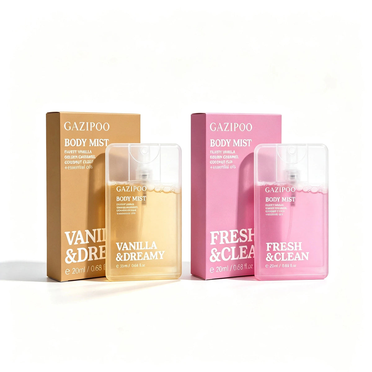 20ml 2Pcs Vanilla Apple  Fragrance Body Mist, Fresh Eau de Toilette Spray, Hair and Body Perfume, Body Spray for Women Dating