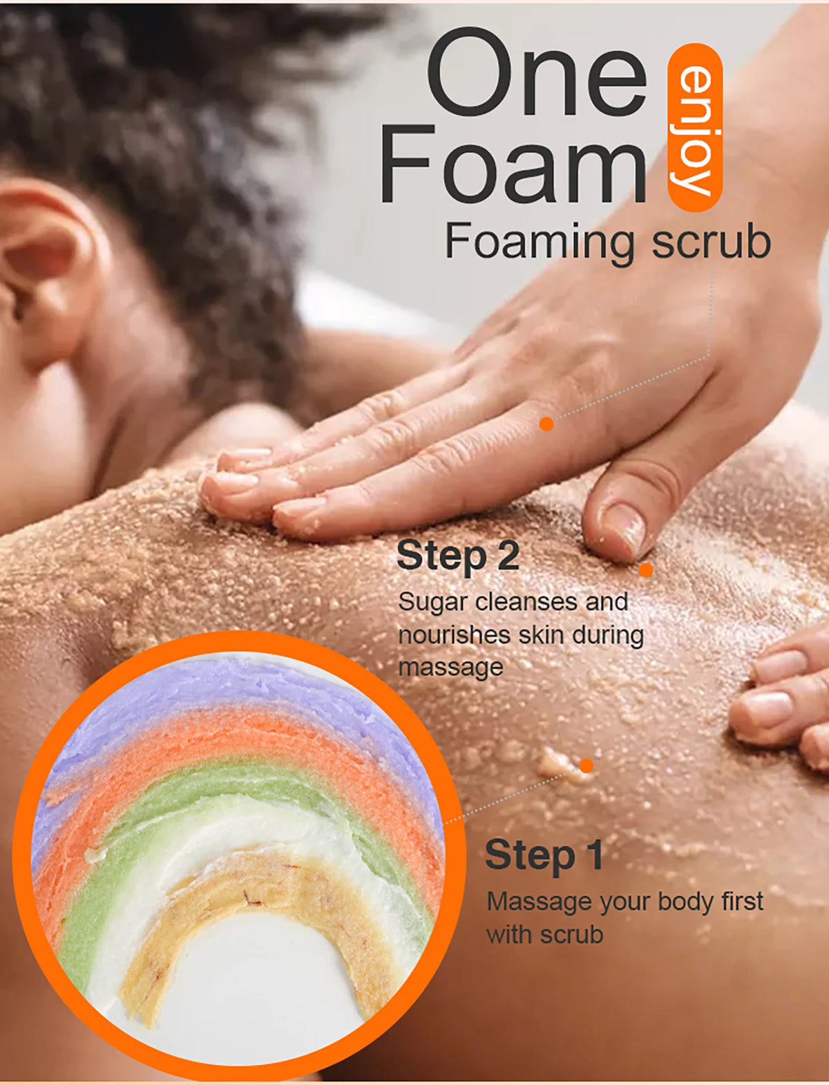 LKIAE Exfoliating Body Scrub for Women, Brightening, Soften Rough Elbows, Knees, Body Polish for Even Tone Glowing Skin, 300ml