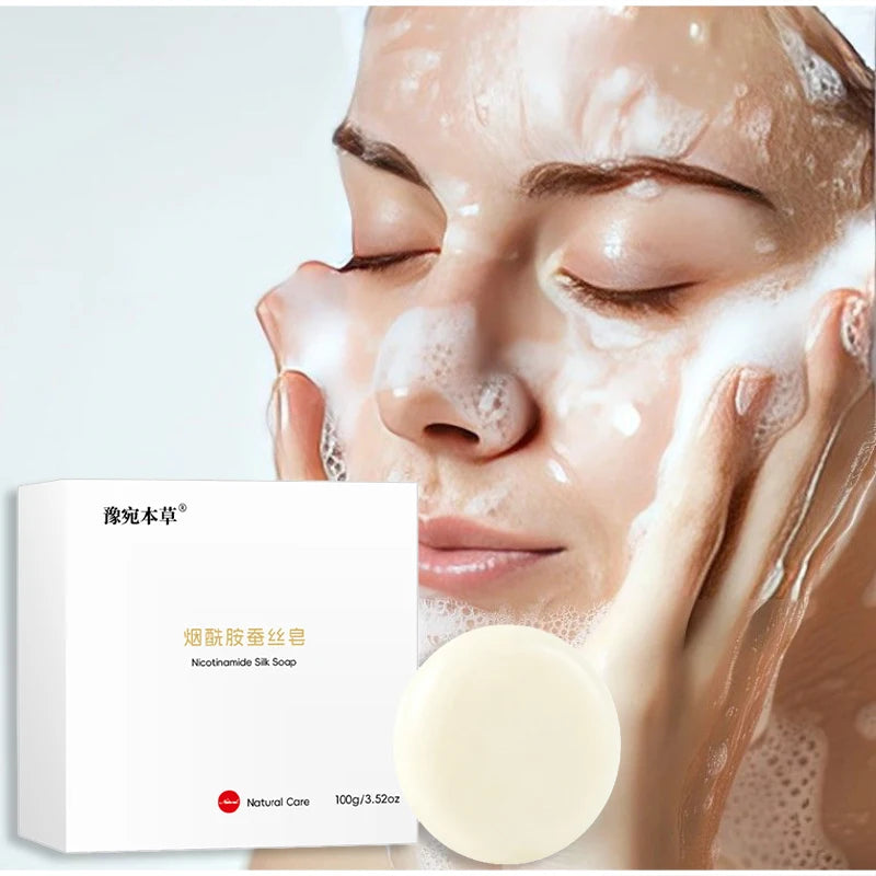 Niacinamide Silk Soap Handmade Cleansing Soap 100g Mild Non Irritating Plant Extracts Suitable For Bathing Cleansing Purposes
