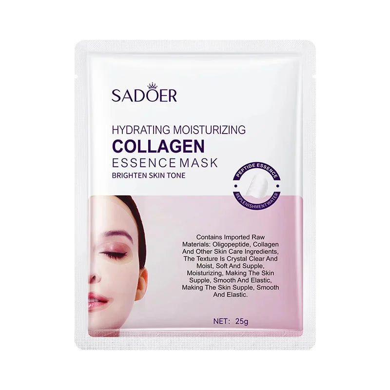 Collagen Anti Wrinkle Facial Mask Anti Aging Fade Fine Lines Firm Skin Moisturizing Brightening Smooth SkinCare Korean Cosmetics