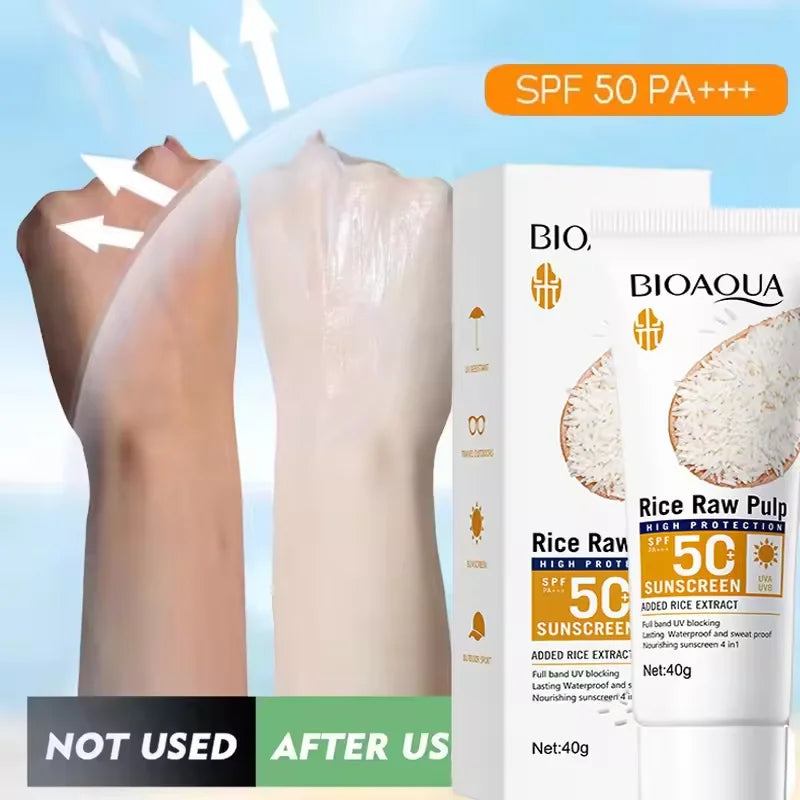 Facial Sunscreen Cream SPF 50+ Body Protector Solar Lotion Long-Lasting Non-Greasy Prevent Sunburn UV Protection Sun Sunblock