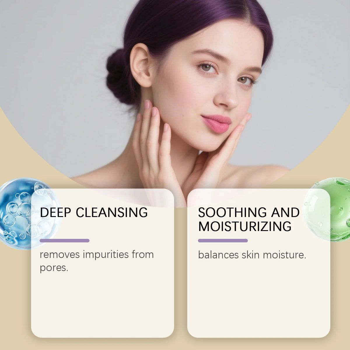 Rice Water Foam Facial Cleanser Deep Cleaning Skin Oil Control Moisturizing Brightening Shrink Pores Facial Cleanser Foam 150ml
