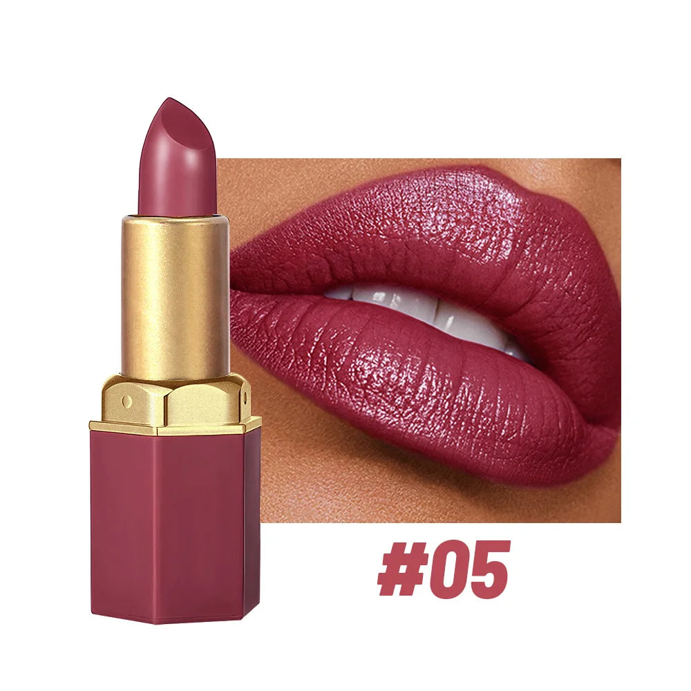 6-Color Matte Lipstick Set, Non-Fading, Non-Stick Cup Long-Lasting Velvet Finish, Smooth Matte Lip Color Waterproof Smudge-proof