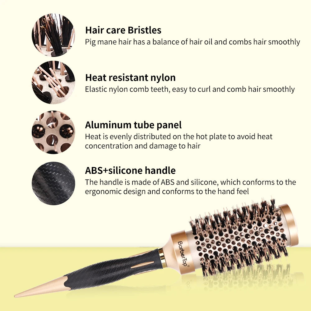 Anti-static Hair Brush Salon Barber Styling Comb for Wet & Curly Hair Women Daily Hair Curling & Grooming Tool