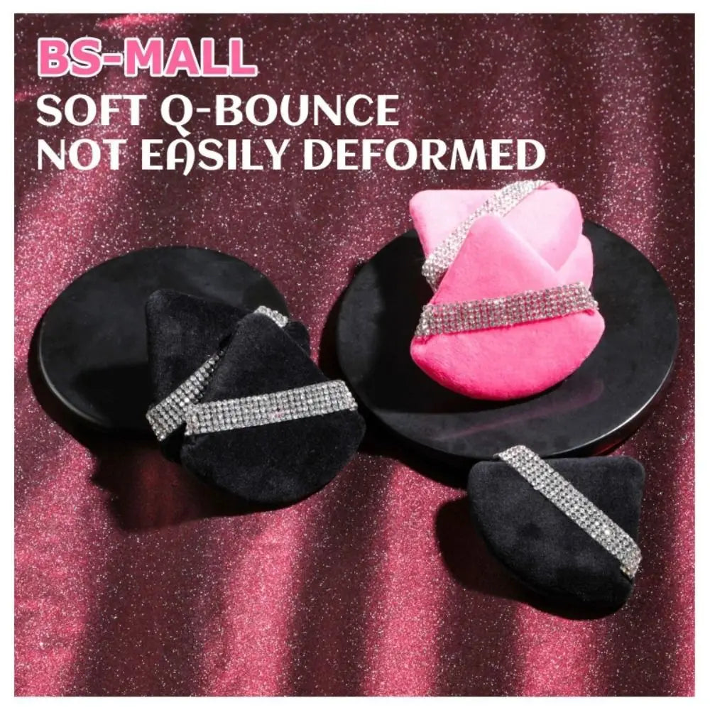 Diamond Triangle Powder Puff Sponge Velvet Triangle Powder Puff Facial Beauty Soft Smooth Face Makeup Tool Makeup Sponge