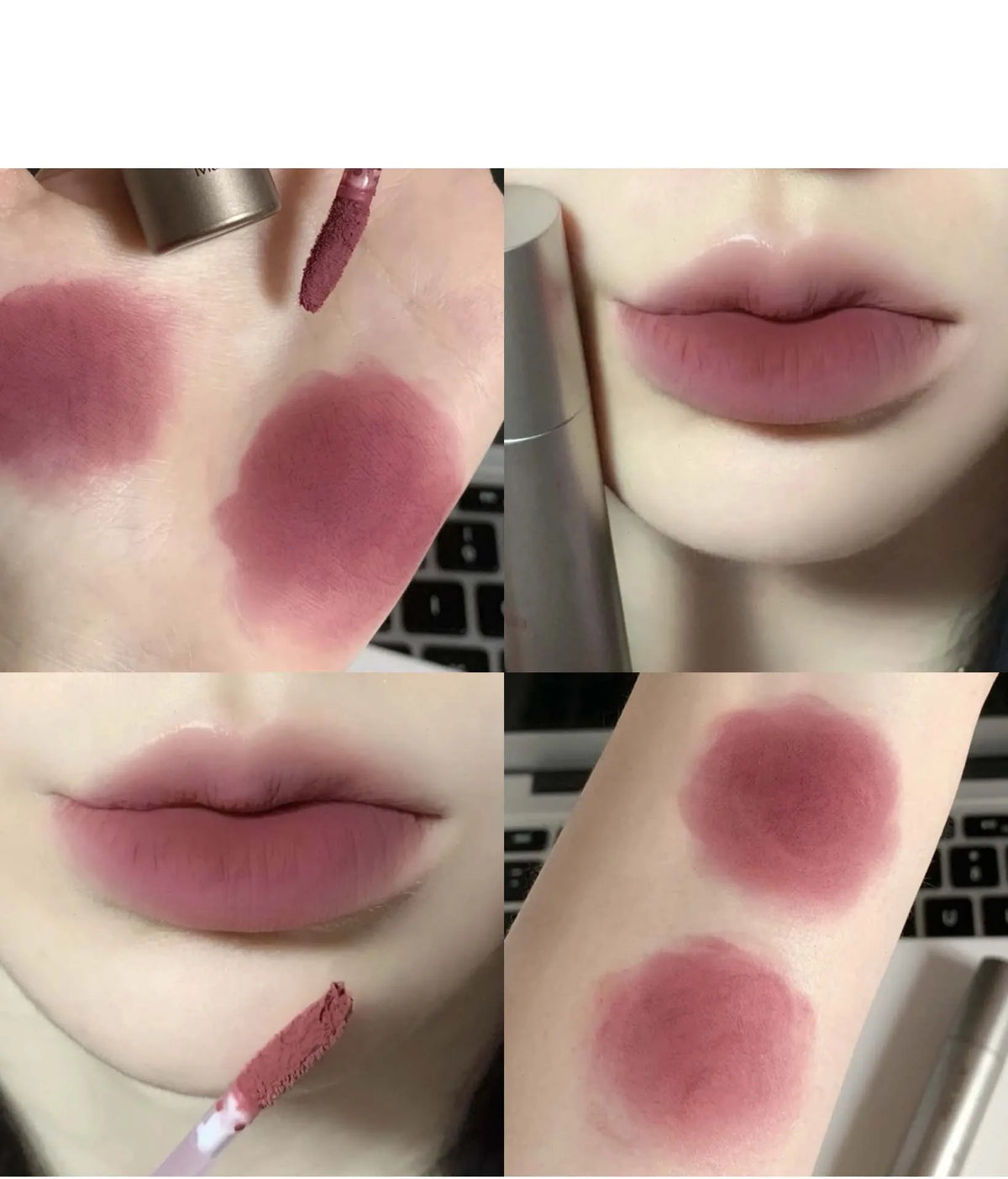 Tube Matte Lipstick, Waterproof and Sweatproof, Does Not Fade Or Remove Makeup, Can Be Used on Both Lips and Cheeks