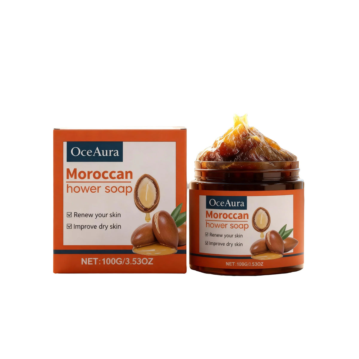 Moroccan Moisturizing Bath Soap Deep Cleanse Skin Dirt Prevent Pore Blockage Smooth Skin Rich Foam Gentle Exfoliating Shower Gel