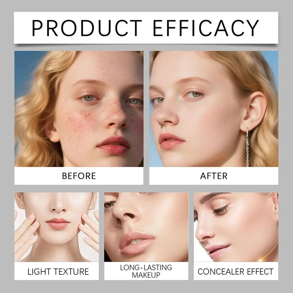 Glow Foundation Mushroom Head Air Cushion CC BB Cream Full Coverage Makeup Foundation Long Lasting Hydrating Even Skin Tone