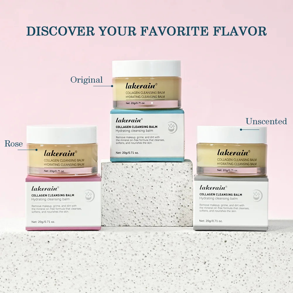 Rose Flavor Collagen Cleansing Balm Nourishing Cream Makeup Remover Mild Non-irritating Moisturizing Non-greasy Cleansing Balm