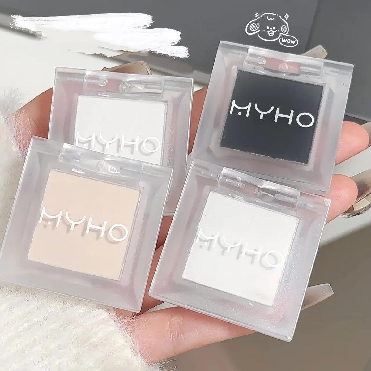 1Pcs Monochrome Matte Highlight Smoked Eye Shadow Plate Powder Is Delicate and Durable, Naturally Brightening Dopamine Eye Shado