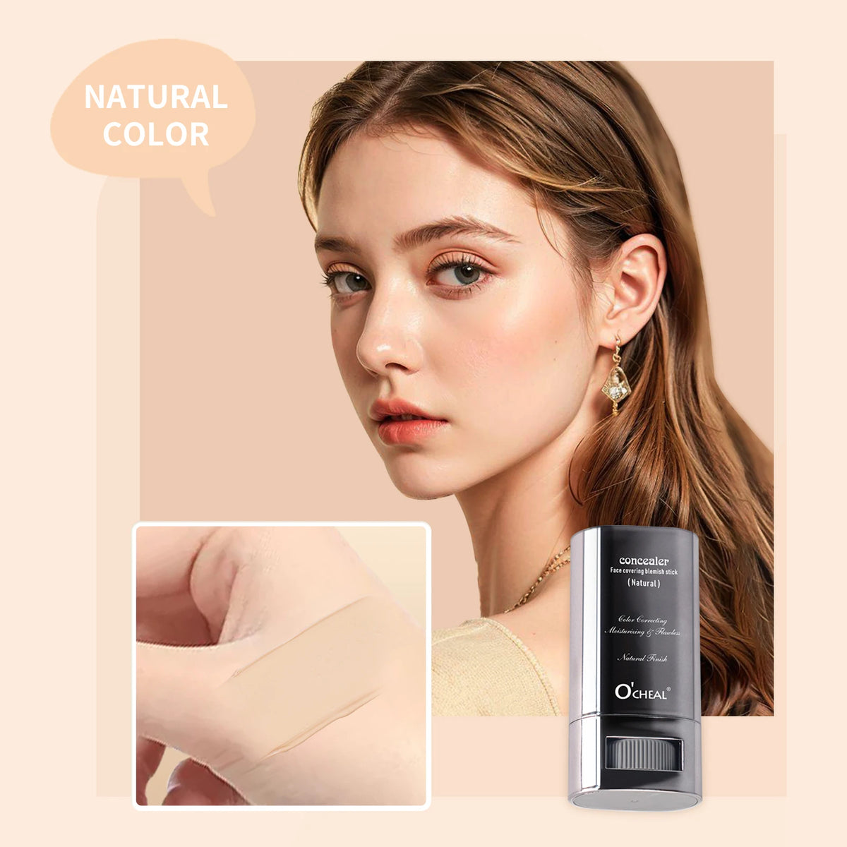 Ocheal Face Foundation Contour Stick Long-wear Lightweight Brighten Stick  Face Concealer Blemish Contouring Beauty Makeup