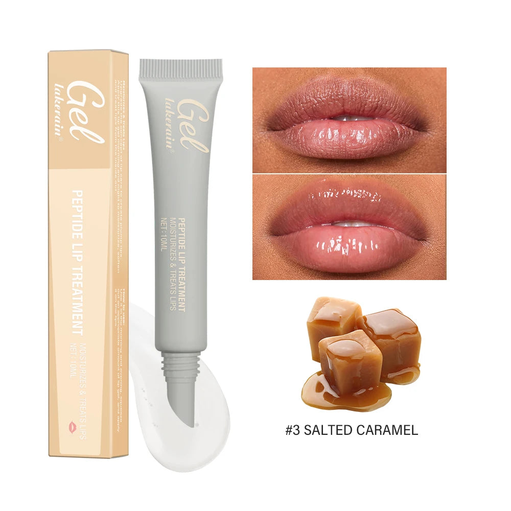 10ml Moisturizing Peptide Lip Treatment Lip Mask Gel Remove Dead Skin Lipstick Base Lip Cream Lip Care Mask Reduce Lip Lines