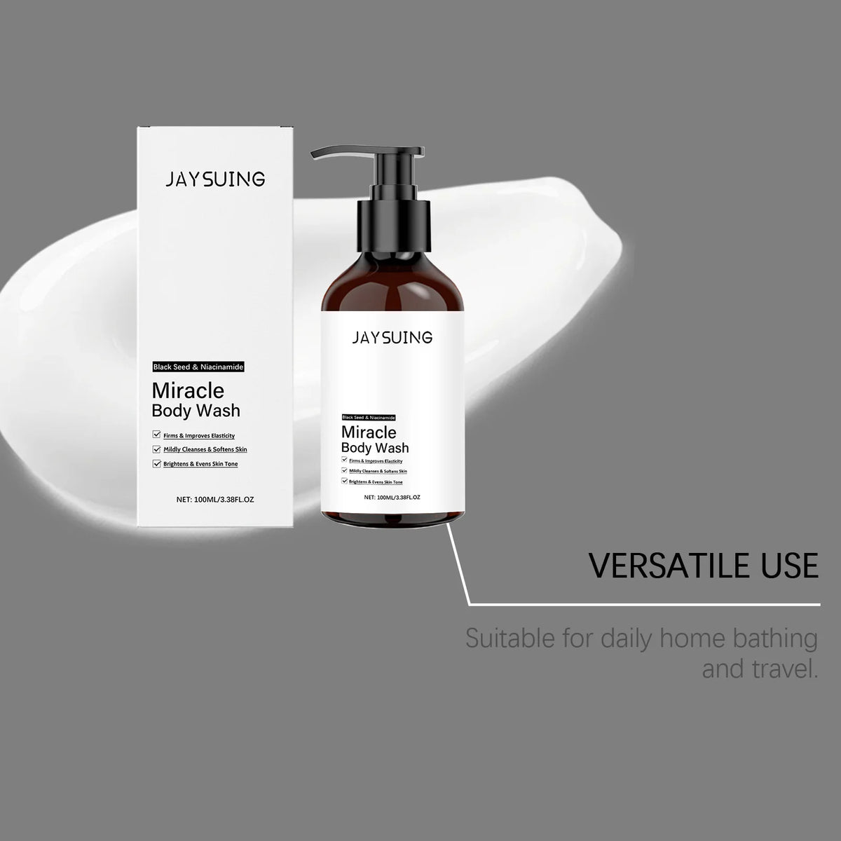 Niacinamide Shower Gel White Skin Smoothing Daily Cleansing Remove Dirt Rich Foam Lasting Hydrate Refresh Body Wash Skin Care