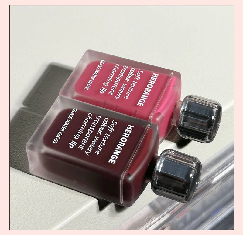 HERORANGE Light Glass-Like Lip Lacquer - Mirror Shine, Hydrating Formula; Smudge-Proof, Long-Wear, and Skin-Brightening