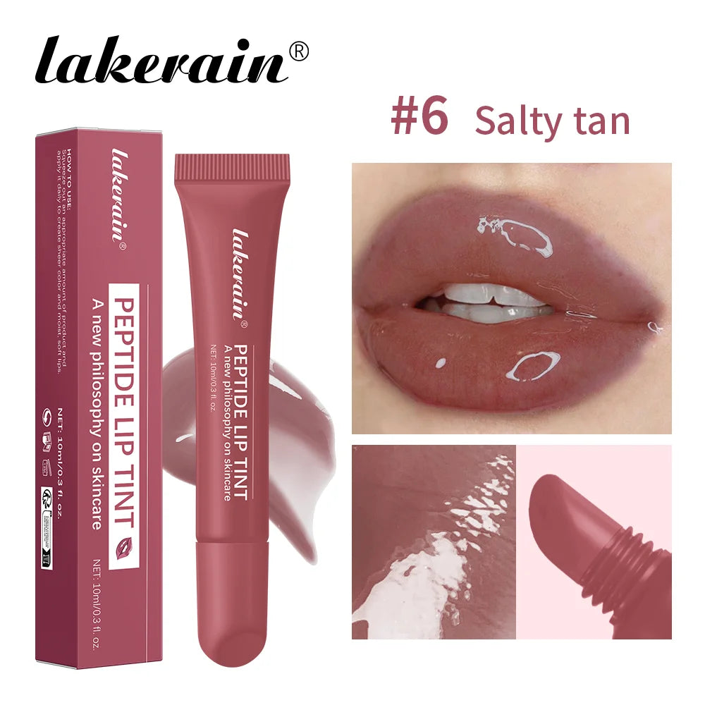 10ml Mirror Lip Glaze Moisturizes Jelly Lip Enrichment Oil Lasting Water Light Glass Lip Oil Remove Line Lip Protection Serum