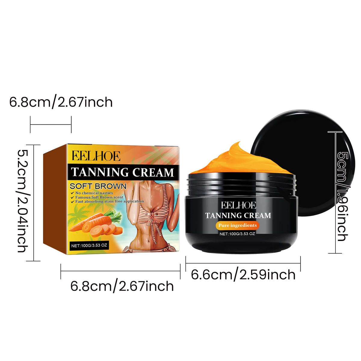 Instant Self-Tanning Lotion Black Brown Self Tanner for Face Body Lasting Glow Body Bronzer Even Skin Tone Bronzing Lotion