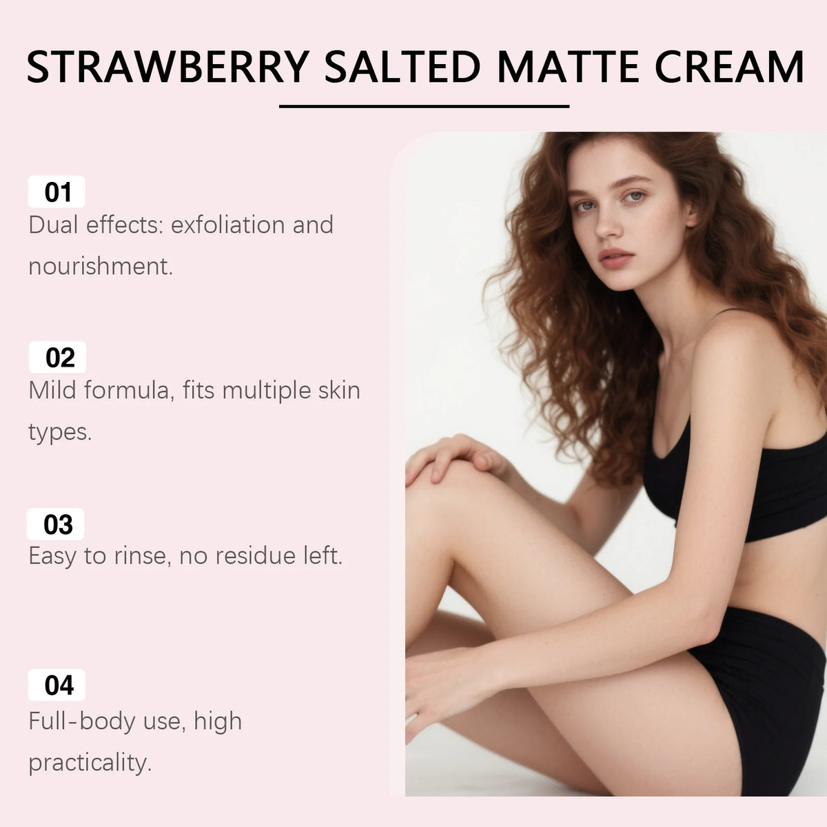 Sakura Strawberry Body Scrub Cream Deeply Cleansing Exfoliating Scrub For Smooth & Glowing Skin Dead Skin Removal Moisturizing