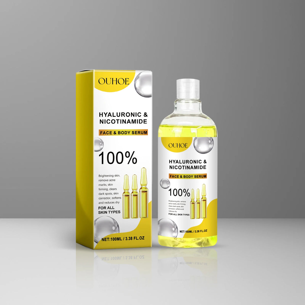Hyaluronic Acid Facial Serum Moisturizing Smoothing Repair Skin Nicotinamide Brightening Skin Care Lift Firm Face Body Essence