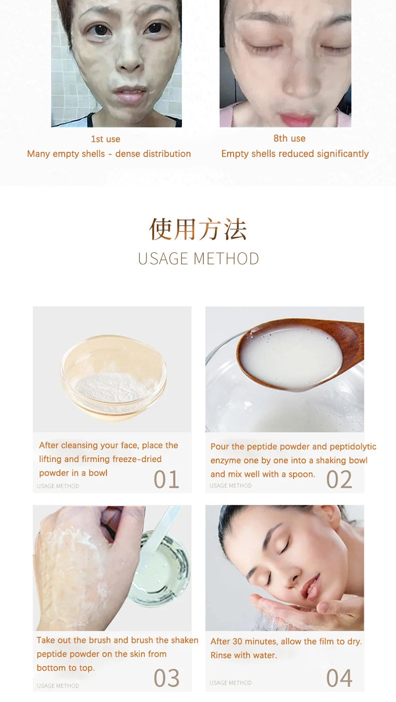Collagen Hyaluronic Acid Face Mask DIY Hyaluronic acid V Face Lifting Firming Whitening Mask Fine Lines Anti-wrinkle Skin Care