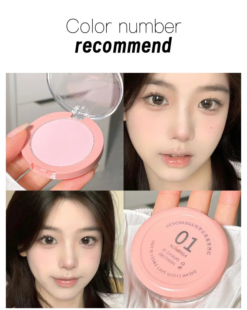 HERORANGE Powder Blusher Natural Matte Color Low Saturation Nude Korean Pure sexy New Powder Blusher