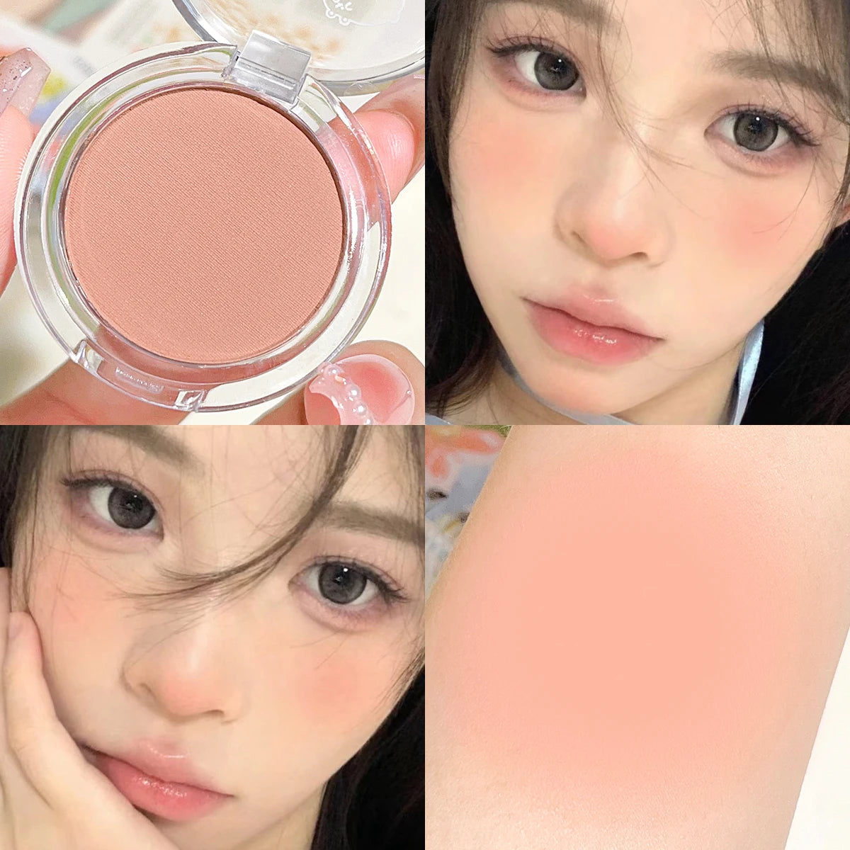 HISYI monochrome blush whitening matte cosmetics vitality girl nude makeup natural smudge monochrome blush plate