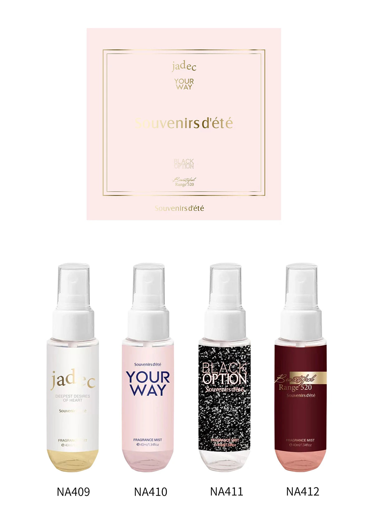 4pcs Pink Women's Body Perfume, Fresh Floral Fragrance Spray, Lasting Fragrance, Alcohol Free, Ideal Gift for Women