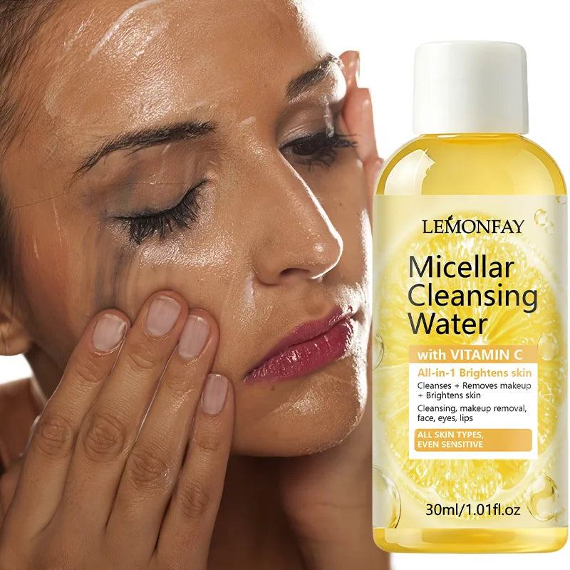 Vitamin C Micellar Cleansing Water Gentle Makeup Remover Brightening Skin Hydrating Facial Cleanser for Sensitive Skin