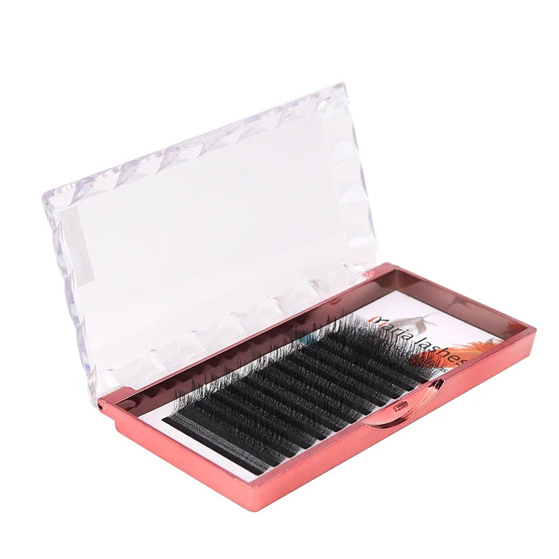 MARIA 4D W Shaped Beam Eyelash Extensions Patch Russian Private Label Wholesale Clusters Easy Fan Volume Lashes Makeup